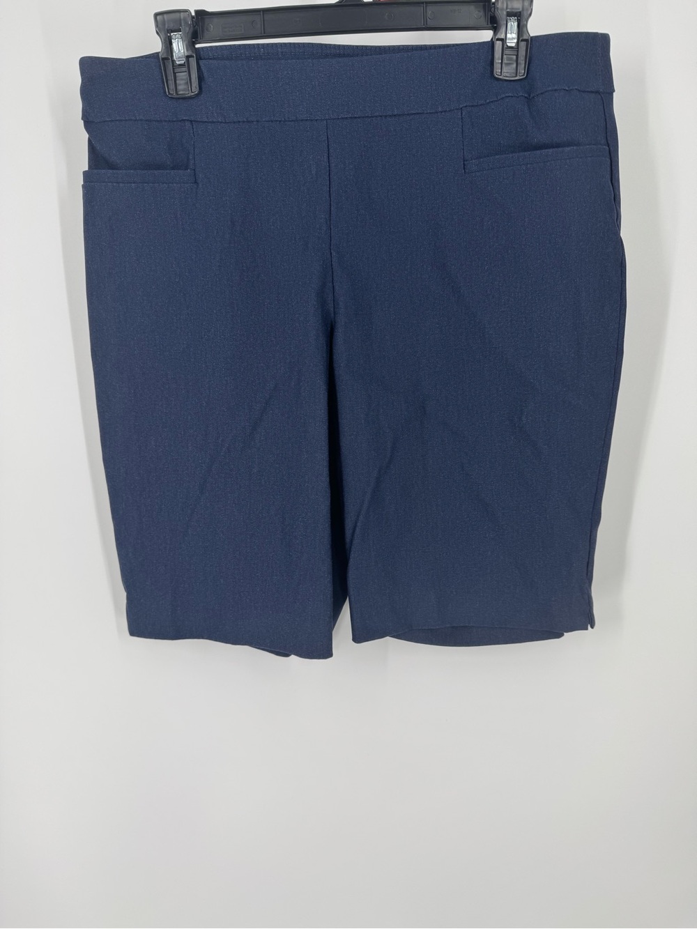 Tory Burch Navy Flat Front Pull-On Shorts